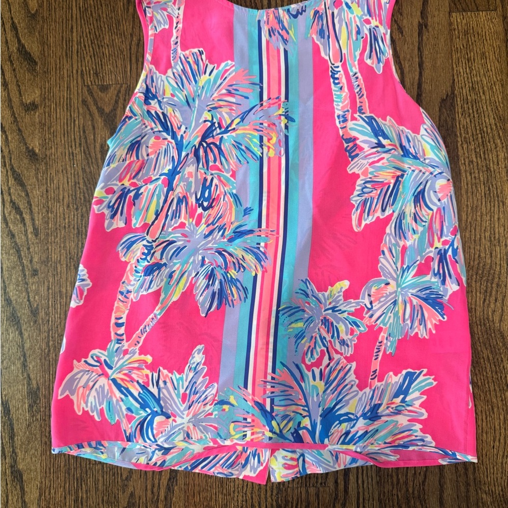 Lilly Pulitzer Pink Tropical Print Top